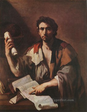 ルカ・ジョルダーノ Painting - シニカルな哲学者バロック ルカ・ジョルダーノ